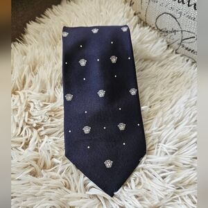 Versace Medusa Navy Blue Men's Tie